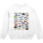 猫と釣り人のSaltwater fish_2 Crew Neck Sweatshirt