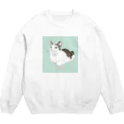 元祖ふとねこ堂のねこみみ Crew Neck Sweatshirt