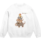 Siderunの館 B2の画伯チックなブレーメンの音楽隊 Crew Neck Sweatshirt