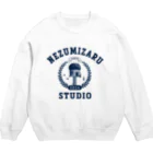 NEZUMIZARU STUDIO SHOPのネズミザルスタジオネイビー Crew Neck Sweatshirt