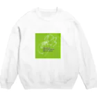 gk_Breath.のボックスロゴ。(Green) Crew Neck Sweatshirt