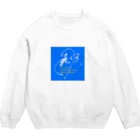 gk_Breath.のボックスロゴ。(Blue) Crew Neck Sweatshirt