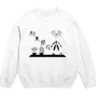 お花の影屋さん【百影】の脳天開花～お花の影屋【百影】 Crew Neck Sweatshirt