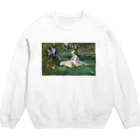 HermannStrasseのモネとグリーンイグアナ Crew Neck Sweatshirt