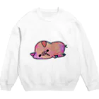 ぶたさんHOUSEのおやすみ豚くん Crew Neck Sweatshirt