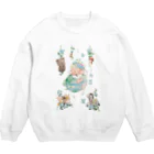 HUGNICOのニコじい「グリーンアース」 Crew Neck Sweatshirt