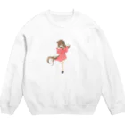 みねの庭の猫耳女の子 Crew Neck Sweatshirt