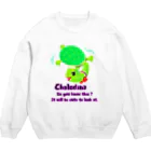 momolove のなが～い首のカメ Crew Neck Sweatshirt