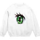 kimchinの少女マンガのキラキラお目々 Crew Neck Sweatshirt