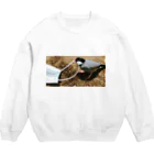 tan8denchiのマスク文鳥 Crew Neck Sweatshirt