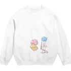 なかしま わか🦀のパッチワークうちうじんくん Crew Neck Sweatshirt