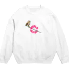 Siderunの館 B2の世界平和だよ！さげみちゃん（円形文字） Crew Neck Sweatshirt