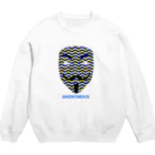 アインシュタインキャットのアノニマス（ジグザグボーダー柄） Crew Neck Sweatshirt