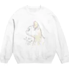 Aimé le chatのかわいいちゃんの青い眼シリーズ Crew Neck Sweatshirt