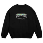 CHIYONの〖白〗【只見線】橋梁とキハE120形🚃🌉 Crew Neck Sweatshirt