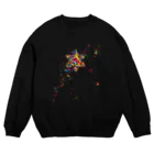 cuuyabowのスプラッシュアート／六芒星 Crew Neck Sweatshirt