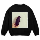 もじゃもじゃにこりのおいら、ナス男！ Crew Neck Sweatshirt