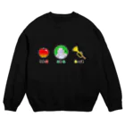 ★いろえんぴつ★のしりとり・リンゴゴリララッパ Crew Neck Sweatshirt