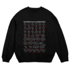 U Libraryの複素環＋英名(白) Crew Neck Sweatshirt