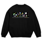 ぽんぽこあんぽんたんのエモい黒板　黒 Crew Neck Sweatshirt