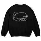 killdiscoのまるくなるねこ Crew Neck Sweatshirt