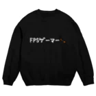 林檎ちゃんねるのFPSゲーマー 白文字 Crew Neck Sweatshirt