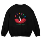 EASEのふわふわオコジョ Crew Neck Sweatshirt