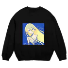 とばりごのおみせのBLUE Crew Neck Sweatshirt