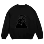 happinessのG hug -black- Crew Neck Sweatshirt