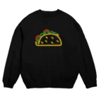 食べ物グッズ広場のタコス　ネオン Crew Neck Sweatshirt