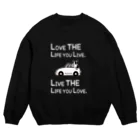 りんマのドライブりんちゃん（ホワイト） Crew Neck Sweatshirt