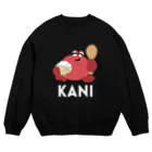 wakai_manamiのごはんをたっぷりよそったカニ〈文字白〉 Crew Neck Sweatshirt