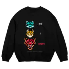 タタナ幻獣館の虎信号 白文字 Crew Neck Sweatshirt