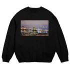 よく喋る私shopの港の夜景 Crew Neck Sweatshirt