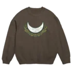 竹条いちいのツキノワ moss green Crew Neck Sweatshirt