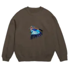 MITANIのライラックニシブッポウソウ　鳥 Crew Neck Sweatshirt