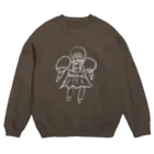 eerie-eery商會のおばあちゃんの絵描き歌(人形） Crew Neck Sweatshirt