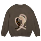 ララビビにゃんSHOPのハート Crew Neck Sweatshirt