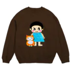 ちびもりのちいちゃんの宝物 Crew Neck Sweatshirt