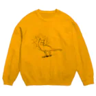 家の中の蛙 SUZURI店／森本のねこかな(黒線) Crew Neck Sweatshirt