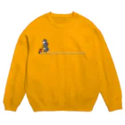 真希ナルセ（マキナル）の白線引き（黑柴） Crew Neck Sweatshirt