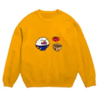 ごはんくんと仲間たちのごはんくんとトマトちゃんと味噌汁くん Crew Neck Sweatshirt