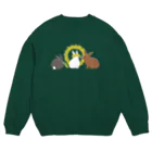 123izmのウサギとミモザ Crew Neck Sweatshirt