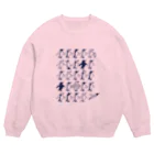 Icchy ぺものづくりのペンギンパターン Crew Neck Sweatshirt