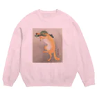 寿めでたや(ukiyoe)の日本画：浮世絵；踊る狐 Crew Neck Sweatshirt