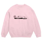 Poooompadoooourの本と、なまけもの(モノクロ) Crew Neck Sweatshirt