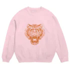 Poooompadoooourのトラ(きいろ/白目) Crew Neck Sweatshirt