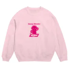 Honey WonderのHoney Wonder DJはにわピンク Crew Neck Sweatshirt