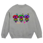 カニホイップのはるちゃんもとちゃんよっちゃん Crew Neck Sweatshirt