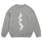 cuuyabowの麻の葉WHITE Crew Neck Sweatshirt